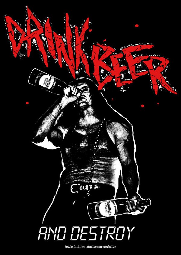 DRINK BEER & DESTROY - "carnivorousbeer" POSTER A3